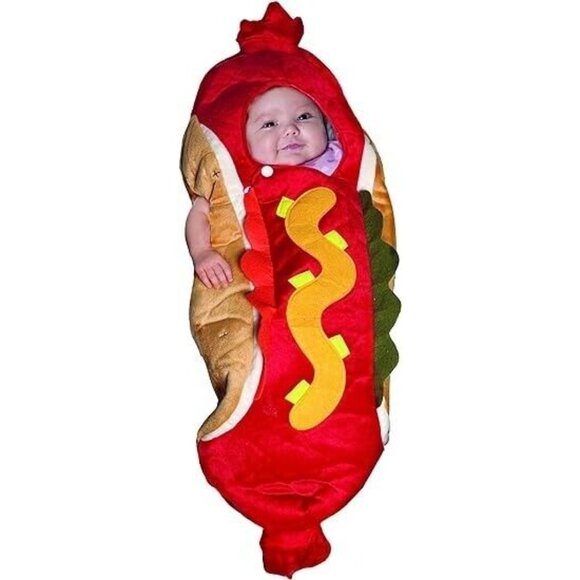 Underwraps Lil' Hot Dog Bunting Infant Baby Halloween Theatre Costume 0-6 Months - Picture 1 of 9